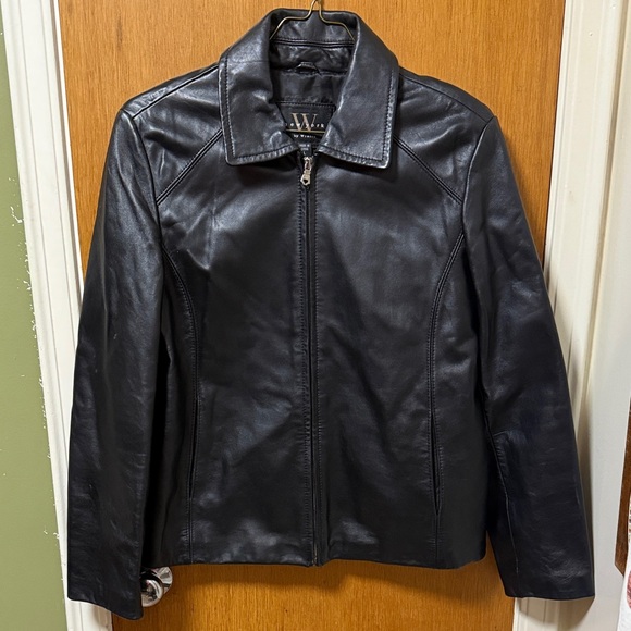 Winlit Jackets & Blazers - Elegant Black Leather Jacket for Women